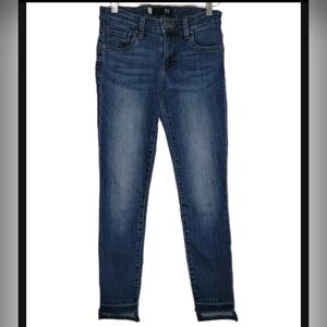 Kut from the Kloth Connie Ankle Skinny Jeans Blue Denim Sz 0 Junior Stretch